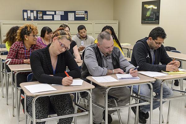 Students in a classroom